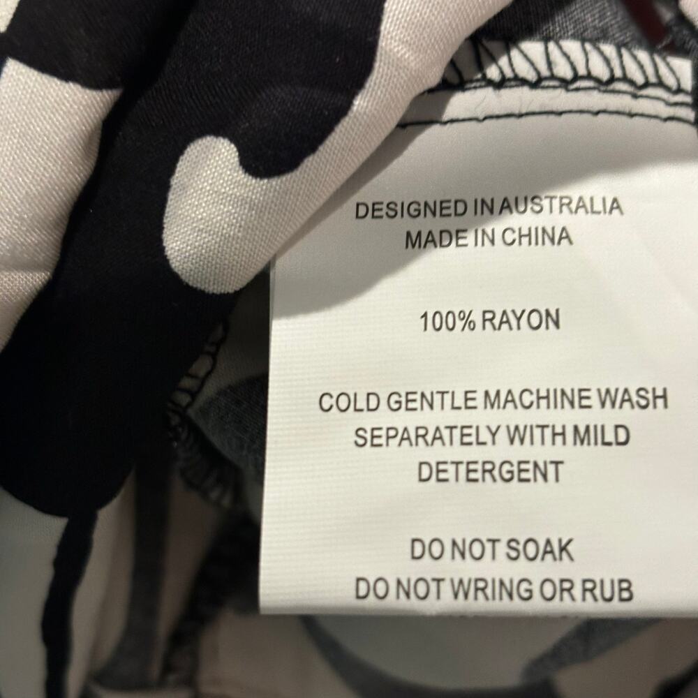 NWT Able the Label (Anthropologie) monochrome graphic midi dress Size Large - Picture 5 of 5